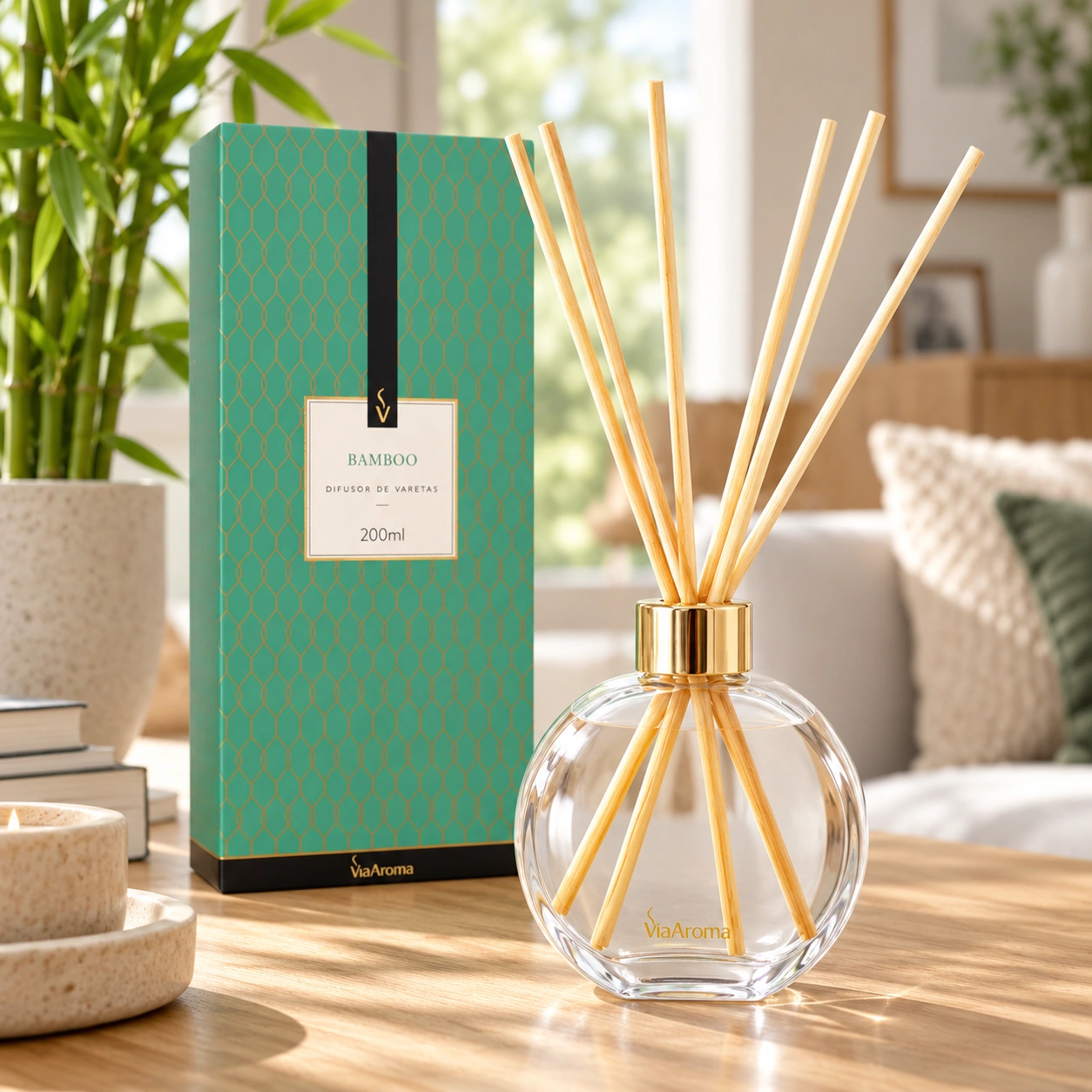 Difusor de Varetas Via Aroma Bamboo 200 ml