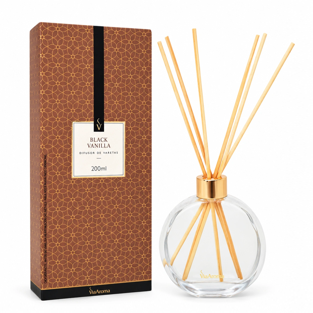 Difusor de Varetas Via Aroma Black Vanilla 200 ml