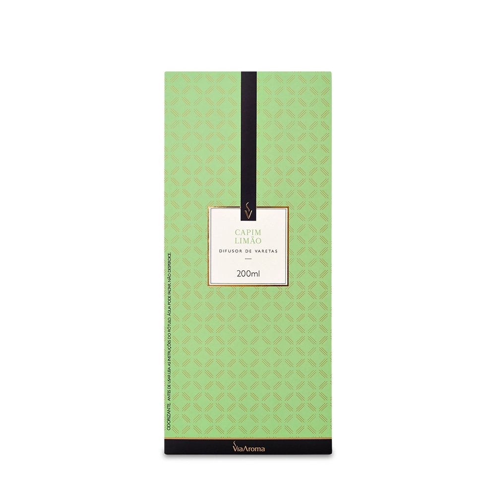 Difusor de Varetas Via Aroma Capim Limão 200 ml