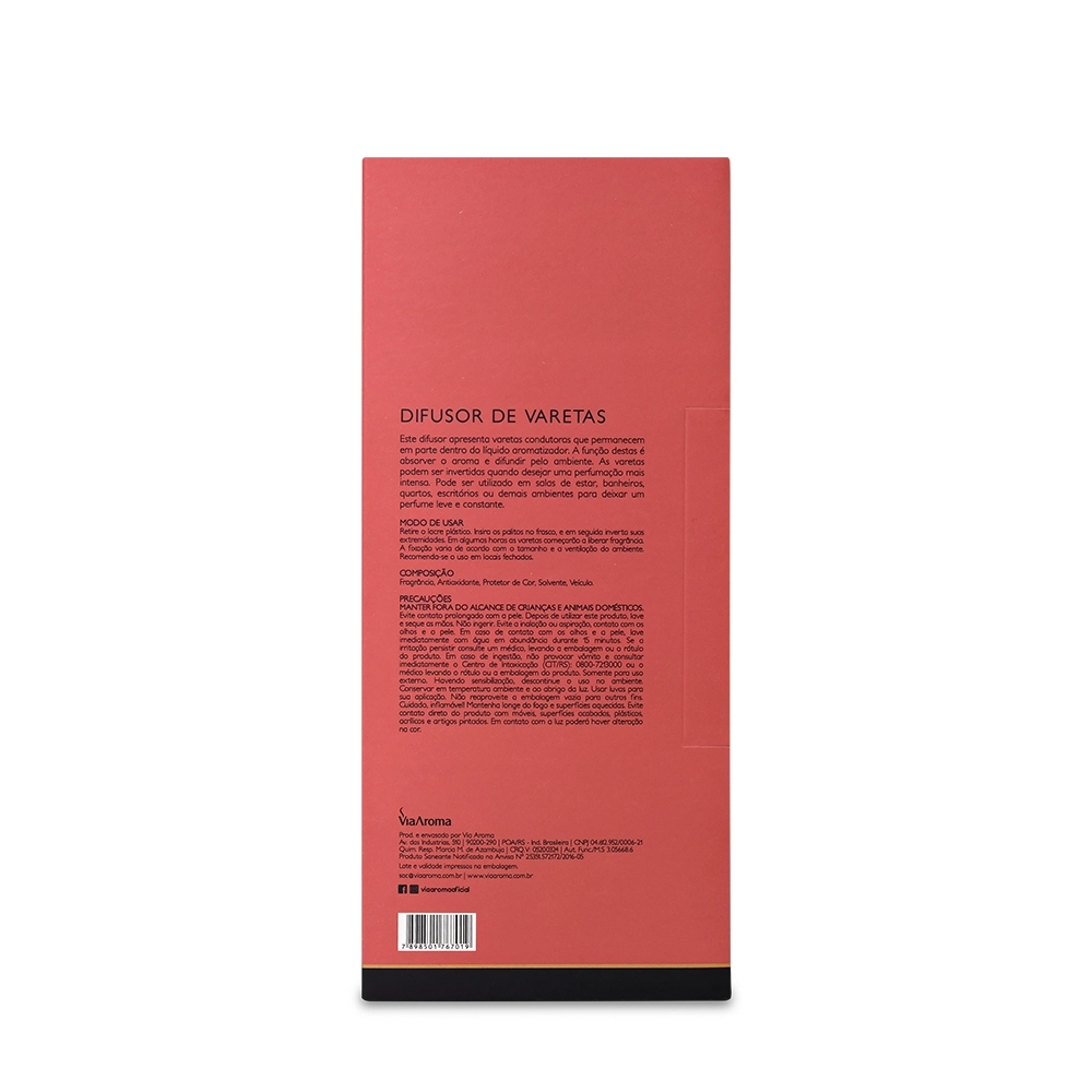 Difusor de Varetas Via Aroma Flor de Cerejeira 200 ml