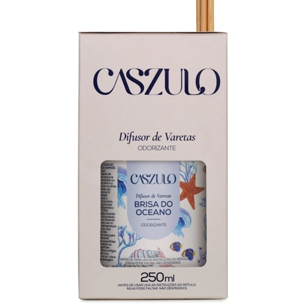 Difusor de Varetas Caszulo Via Aroma Brisa do Oceano 250 ml