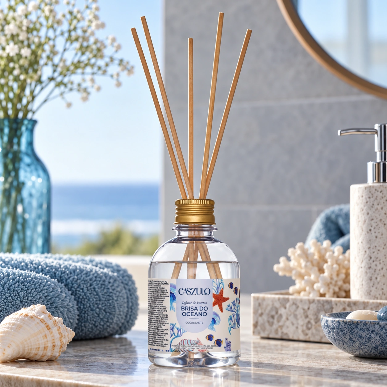 Difusor de Varetas Caszulo Via Aroma Brisa do Oceano 250 ml