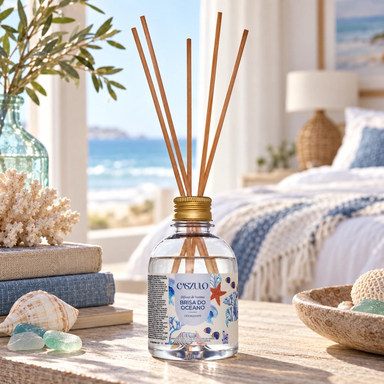 Difusor de Varetas Caszulo Via Aroma Brisa do Oceano 250 ml