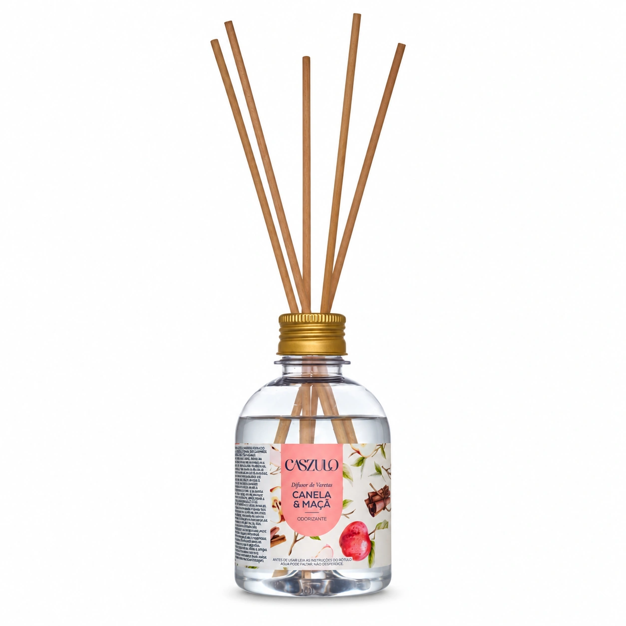 Difusor de Varetas Caszulo Via Aroma Canela e Maçã 250 ml