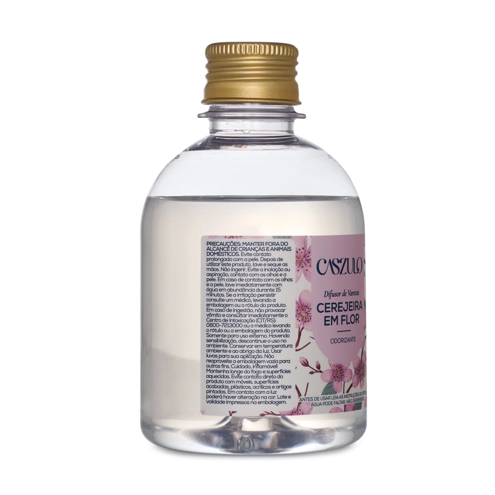 Difusor de Varetas Caszulo Via Aroma Cerejeira em Flor 250 ml