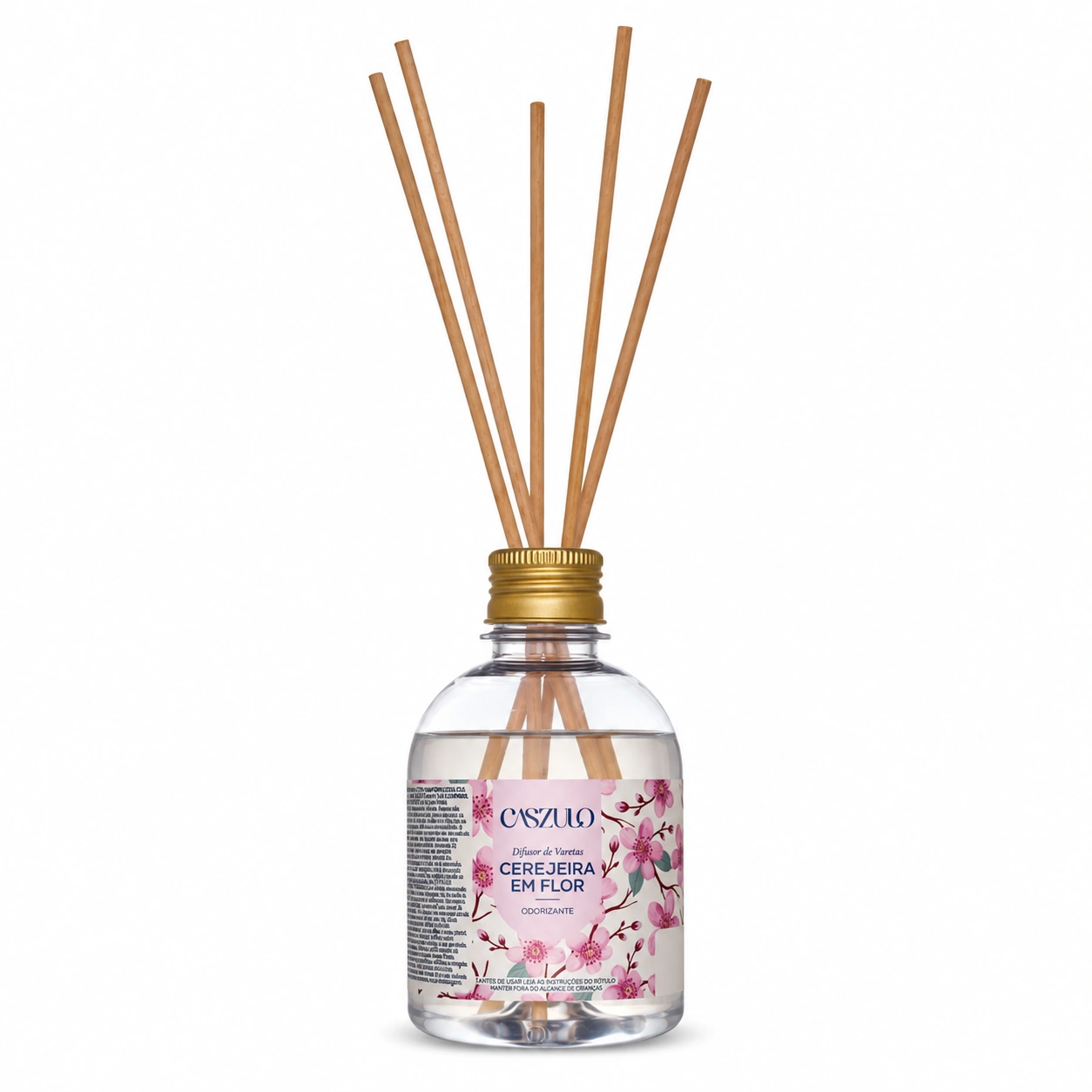 Difusor de Varetas Caszulo Via Aroma Cerejeira em Flor 250 ml