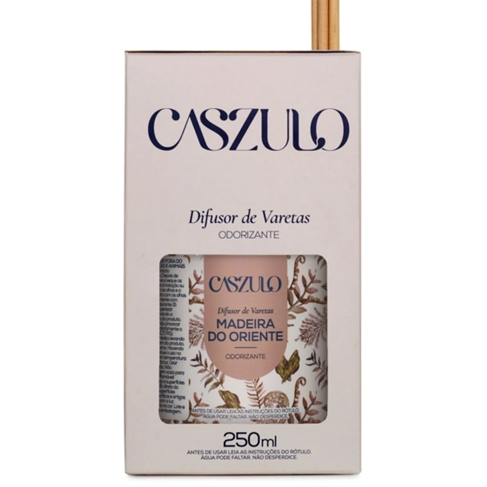Difusor de Varetas Caszulo Via Aroma Madeira do Oriente 250 ml