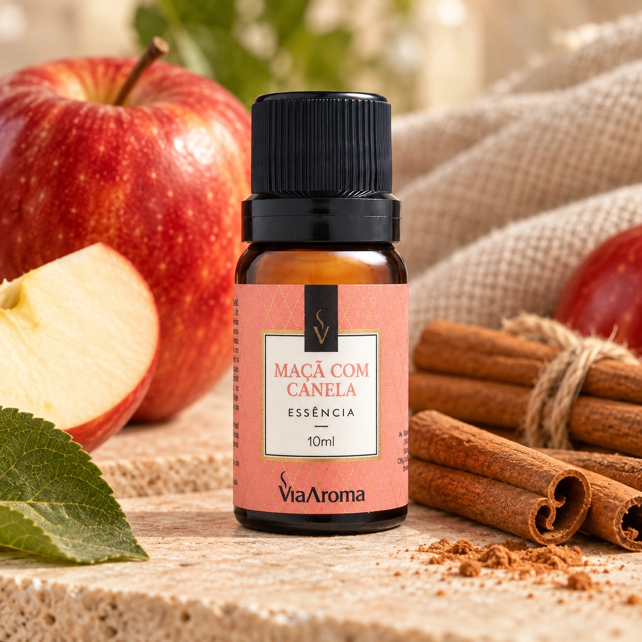 Essência Maçã com Canela Via Aroma 10 ml