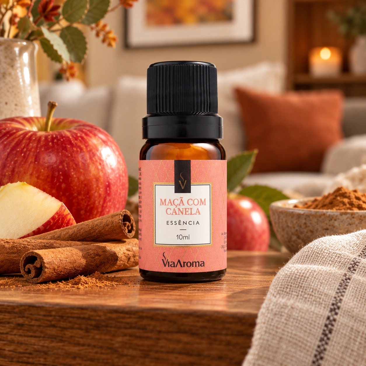 Essência Maçã com Canela Via Aroma 10 ml