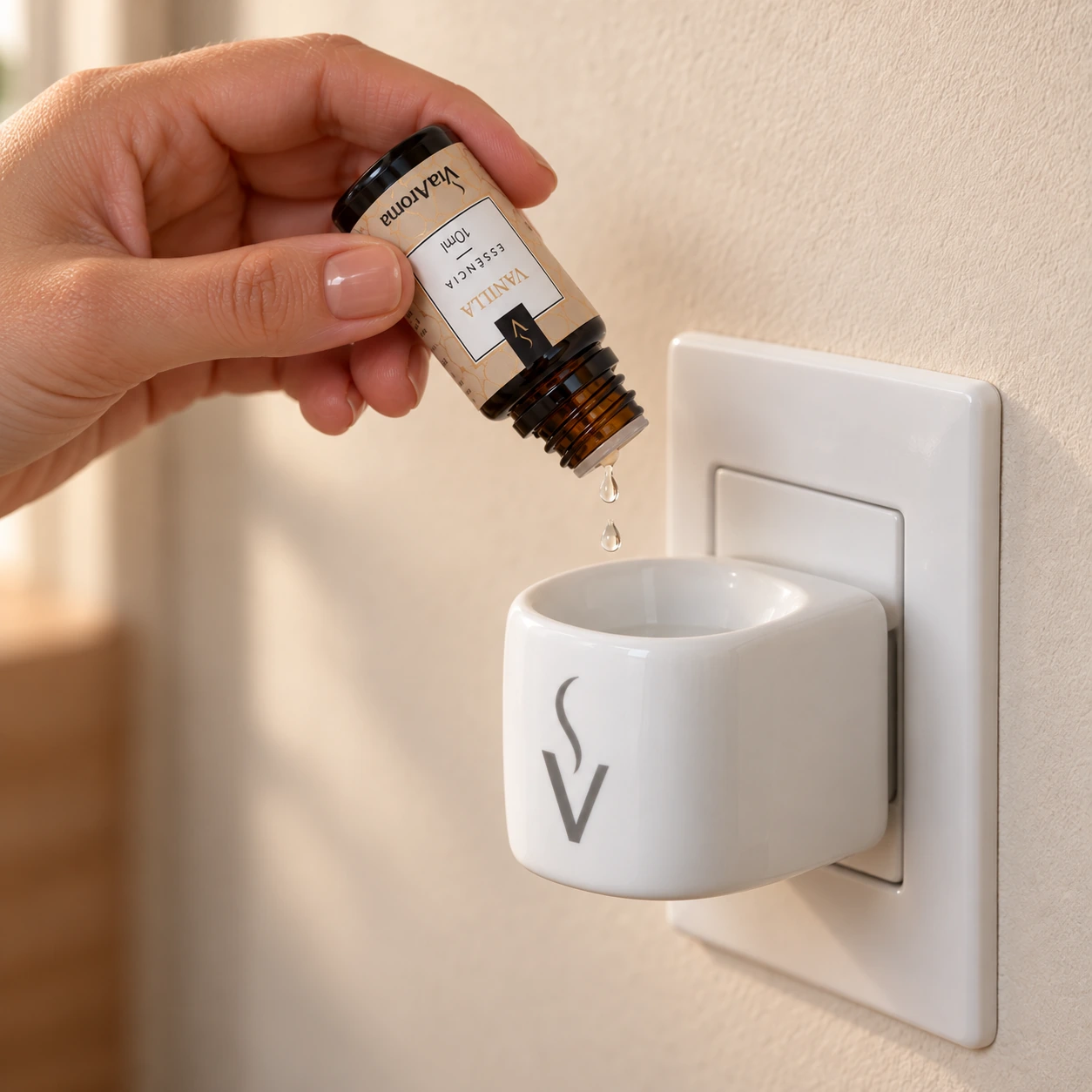 Kit 2 Aromatizadores Elétricos Via Aroma Original Branco Porcelana Bivolt