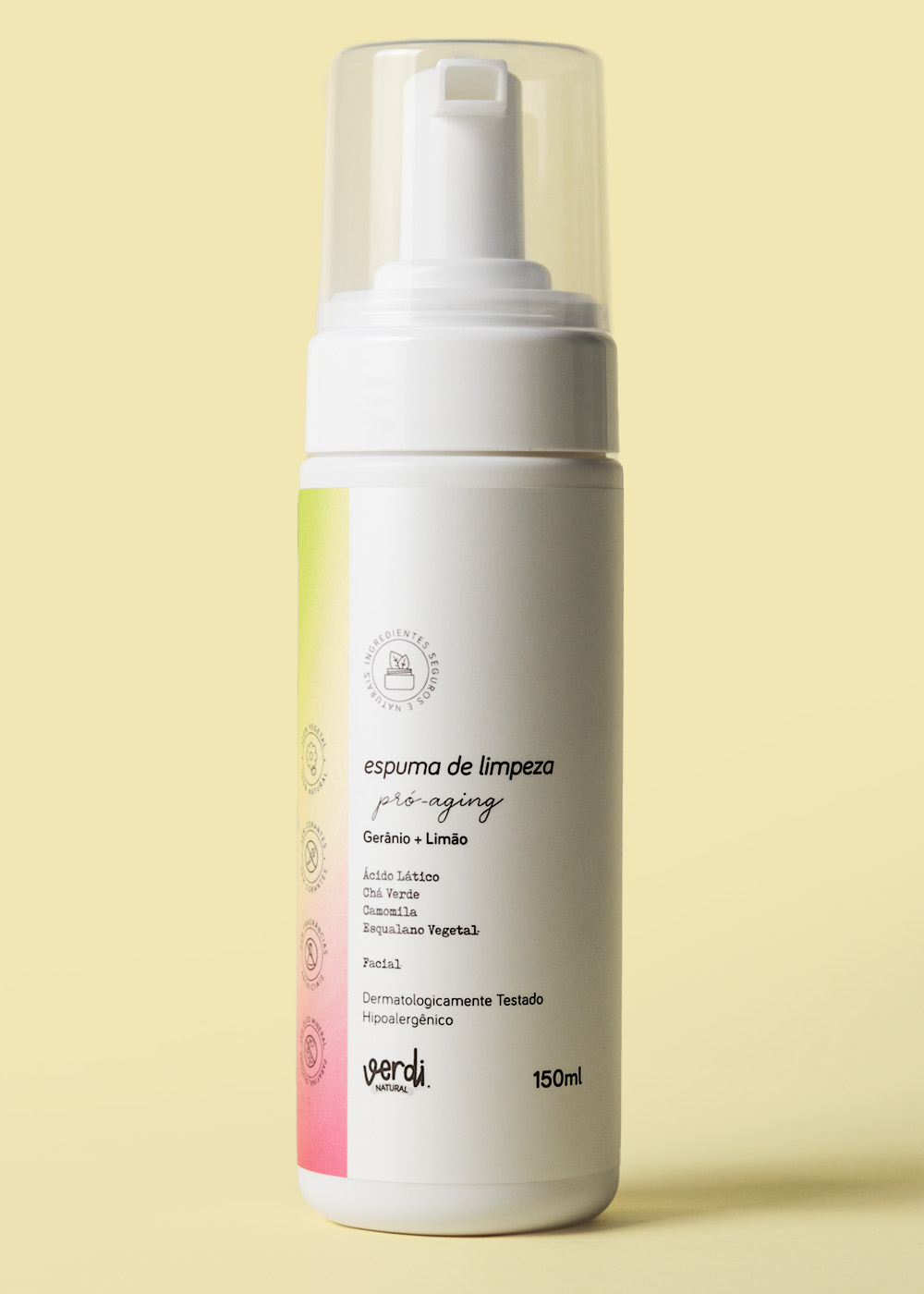 Espuma de Limpeza Facial Natural Pró-Aging 150 ml – Verdi Natural