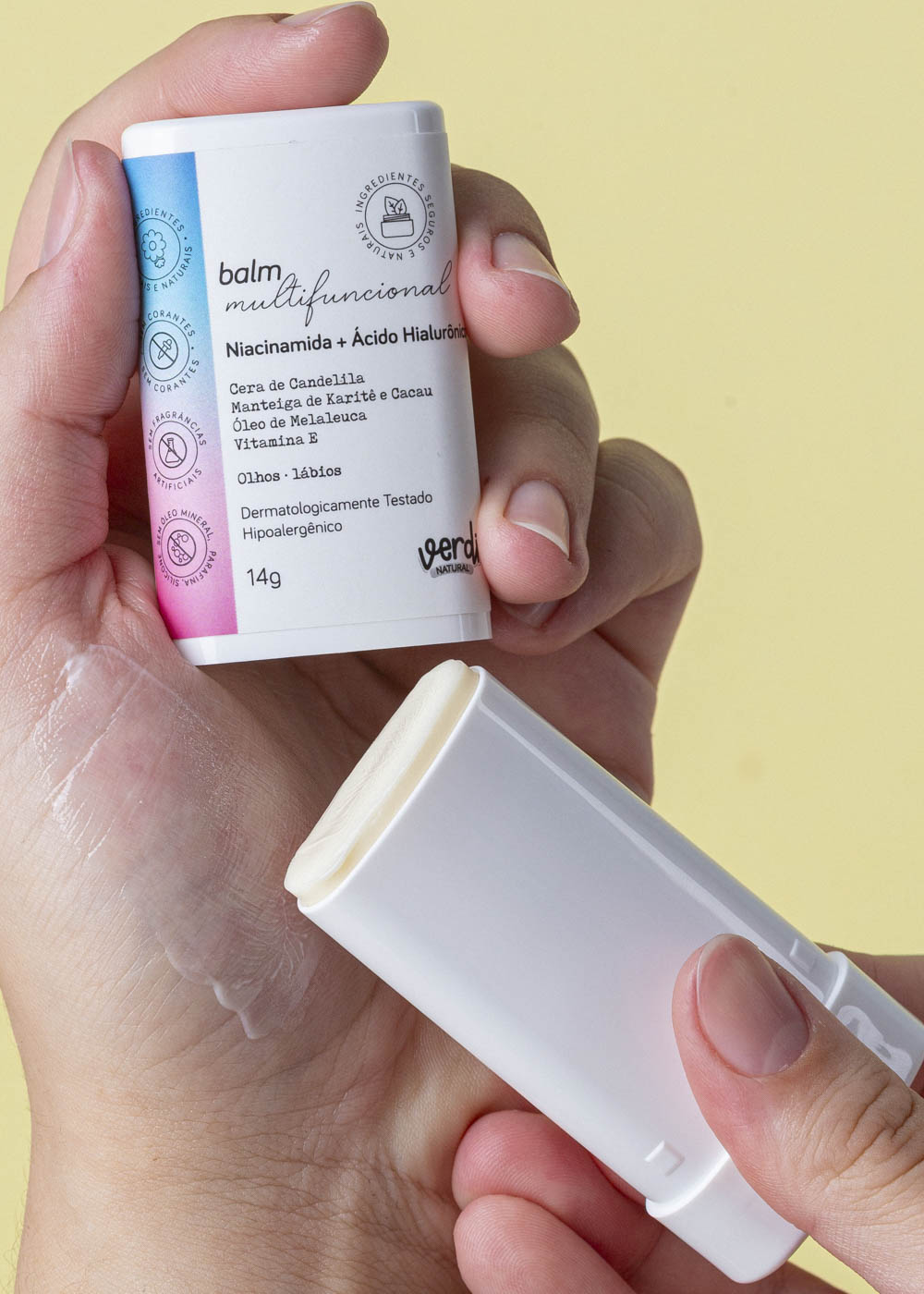 Balm de Olhos e Boca com Niacinamida e Ácido Hialurônico 14 g – Verdi Natural