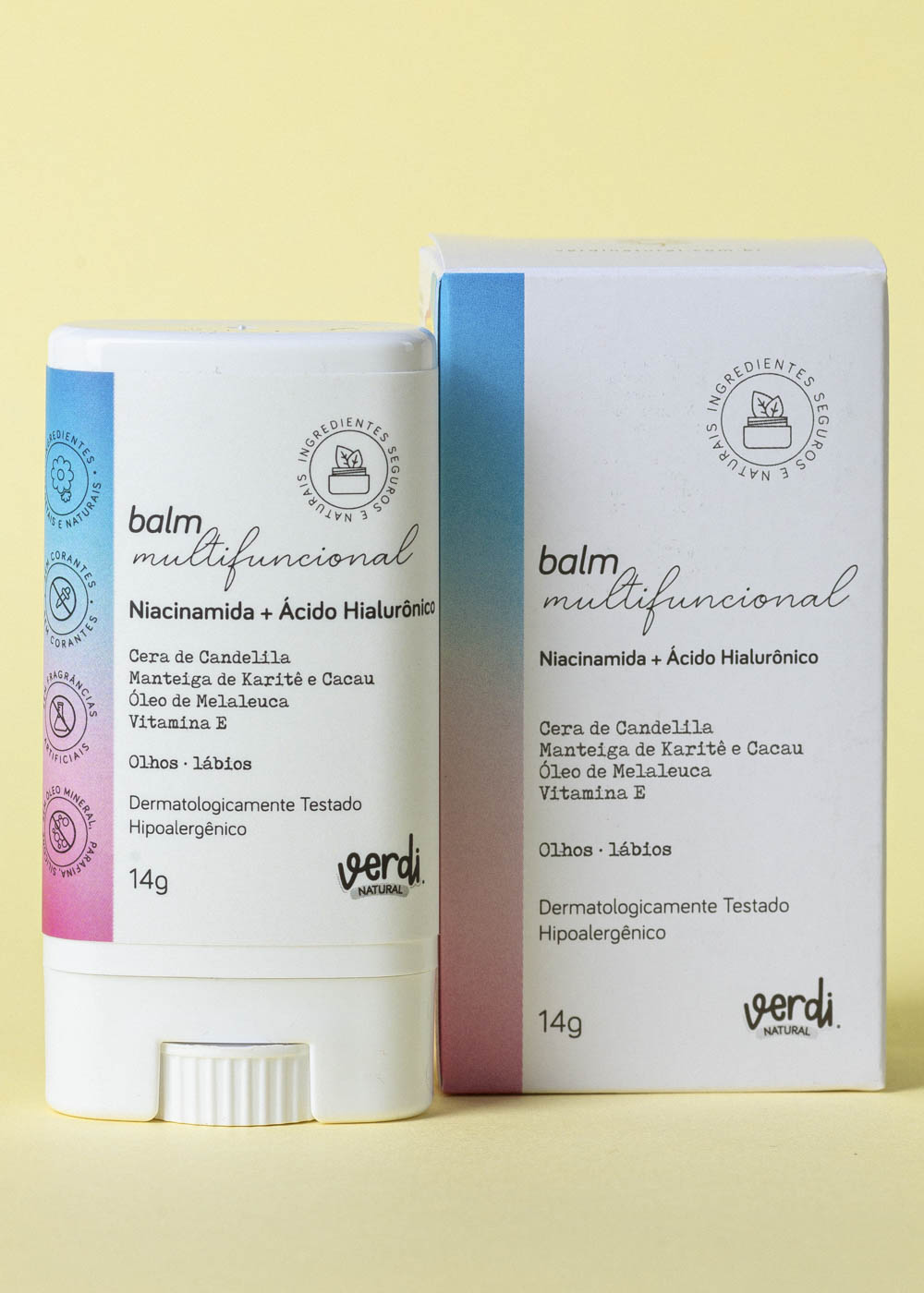 Balm de Olhos e Boca com Niacinamida e Ácido Hialurônico 14 g – Verdi Natural