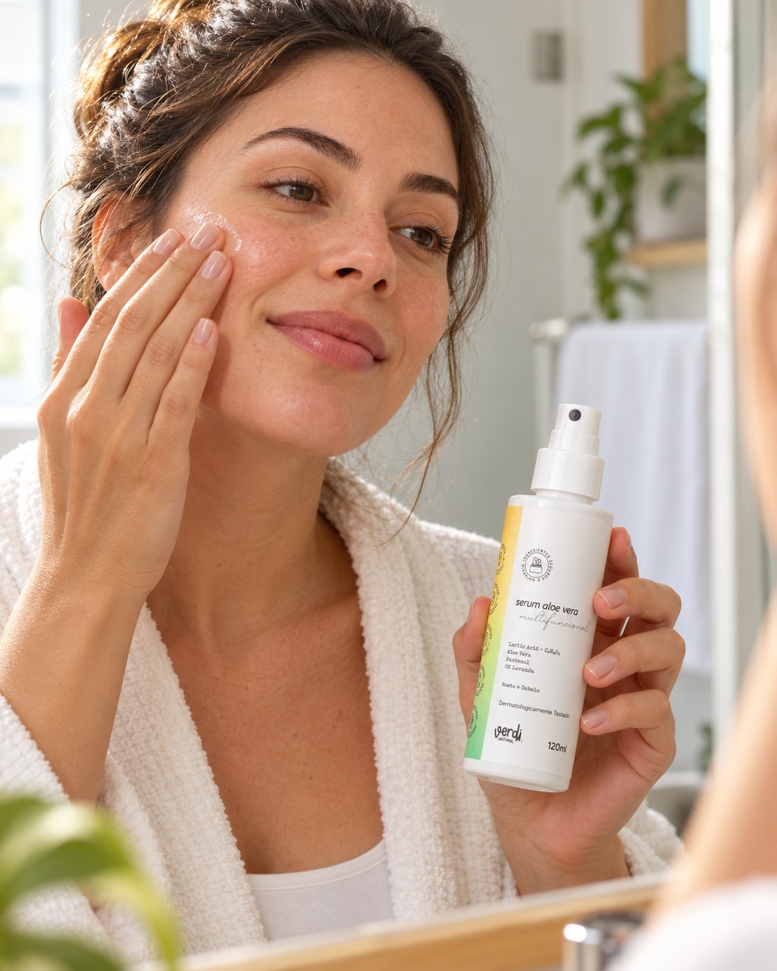 Sérum Aloe Vera Multifuncional com Ácido Lático 120 ml – Rosto e Cabelo – Verdi Natural