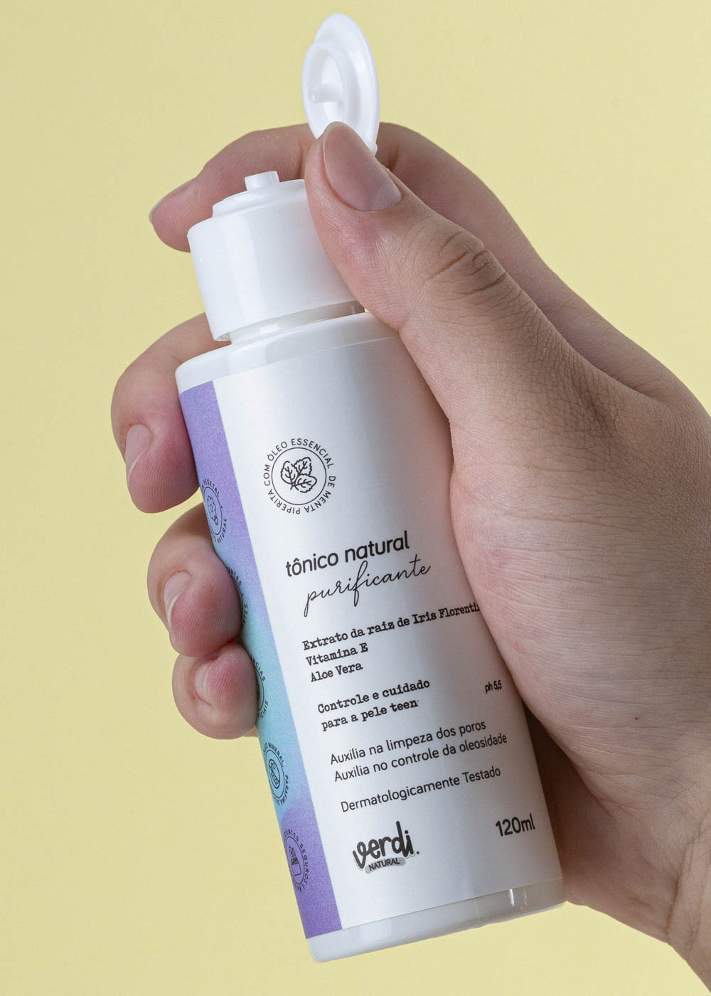 Tônico Facial Natural Purificante para Pele com Acne e Oleosa 120 ml – Verdi Natural