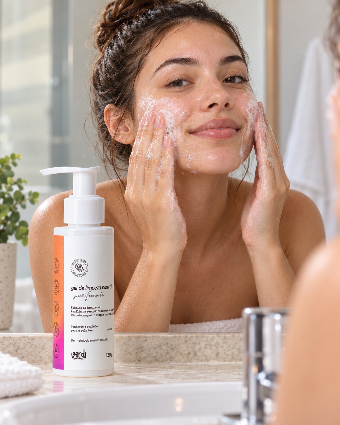 Gel de Limpeza Facial Natural Purificante para Pele com Acne e Oleosa 120 g – Verdi Natural