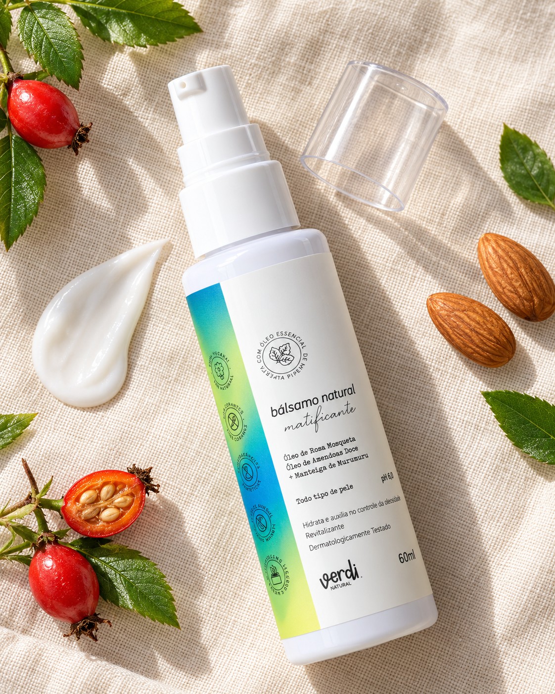 Bálsamo Facial Natural Matificante para Pele com Acne e Oleosa 60 g – Verdi Natural