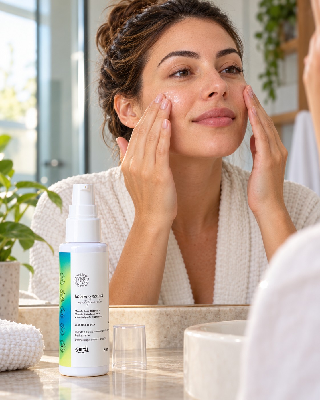 Bálsamo Facial Natural Matificante para Pele com Acne e Oleosa 60 g – Verdi Natural