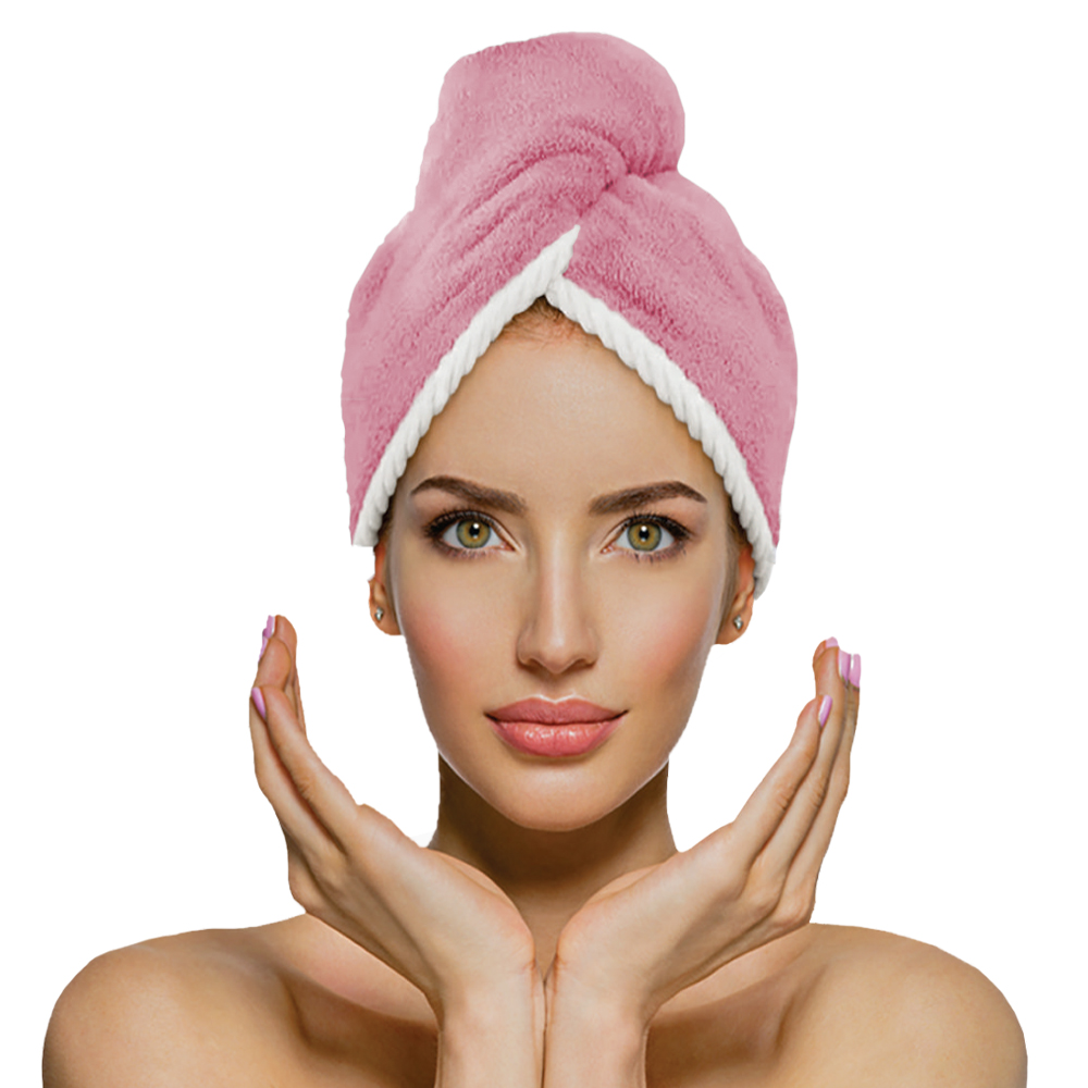 Touca para Cabelo Laço Home Power Sec Dupla Face Rosa