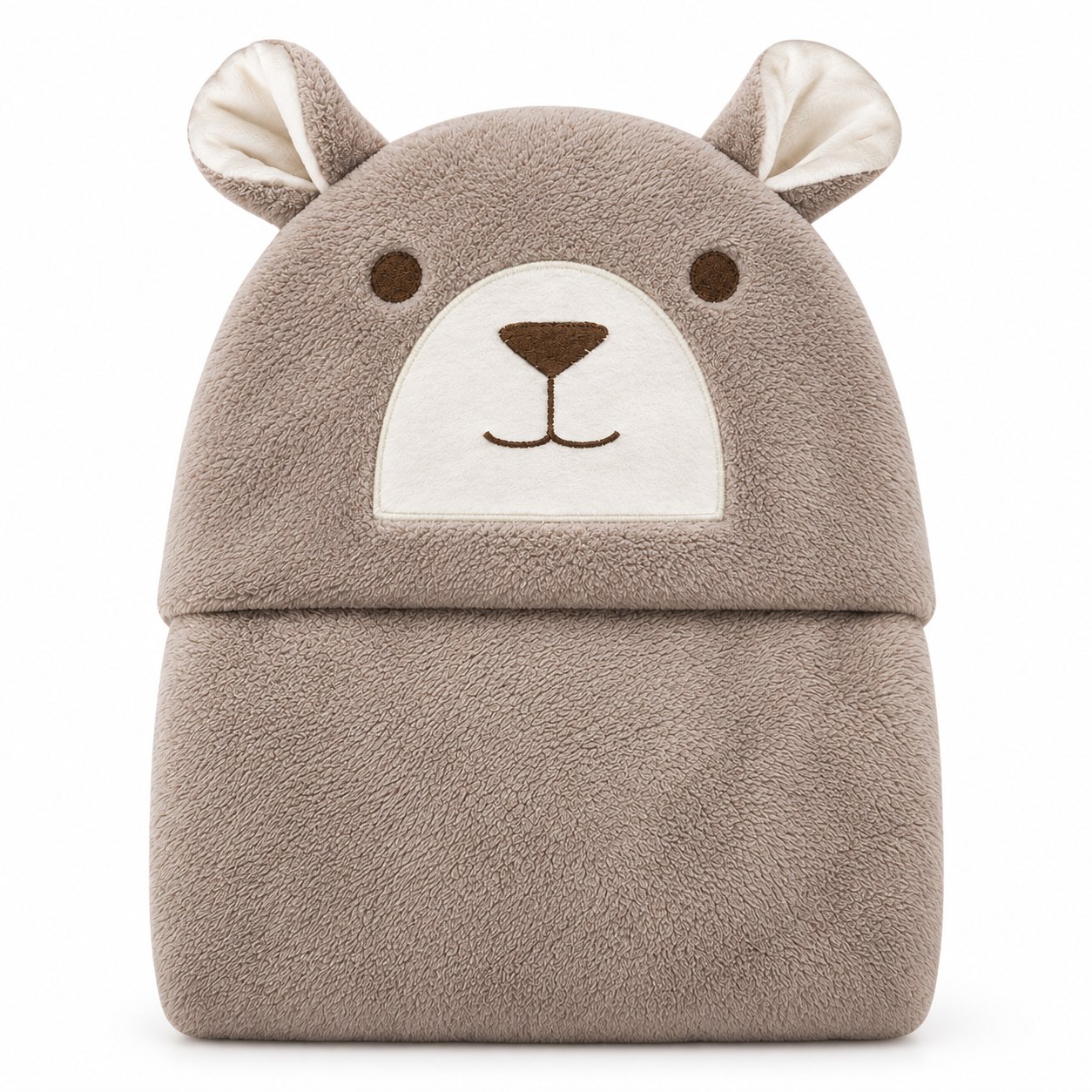 Toalha de Banho Infantil com Capuz Power Sec 3D 80x125cm Urso Yogi Bege - Laço Bebê