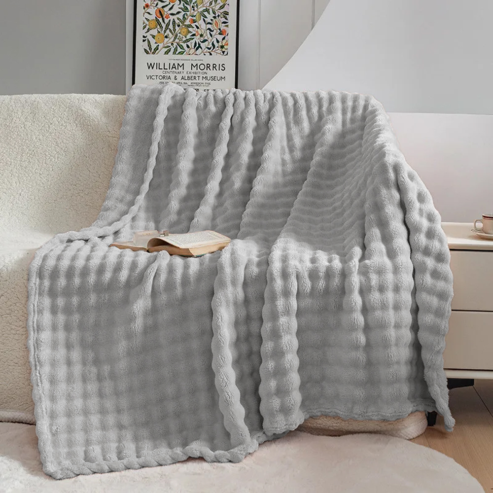 Manta para Sofá Laço Home Pellit Bubble 127x152cm Cinza