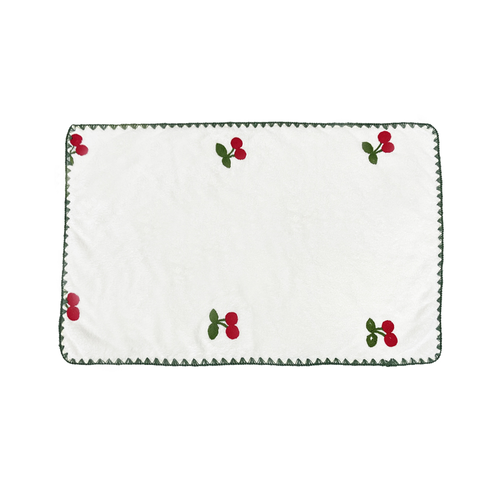 Pano de Copa Laço Home Power Sec 40x60cm Frutas Cereja Branco