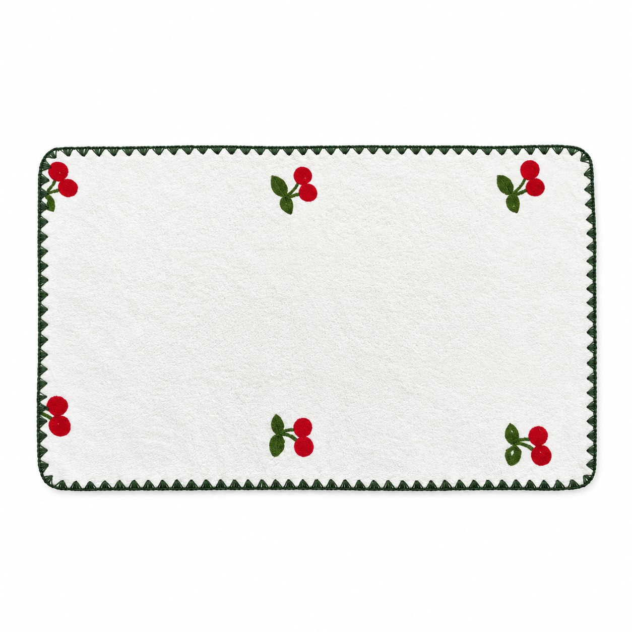 Pano de Copa Laço Home Power Sec 40x60cm Frutas Cereja Branco
