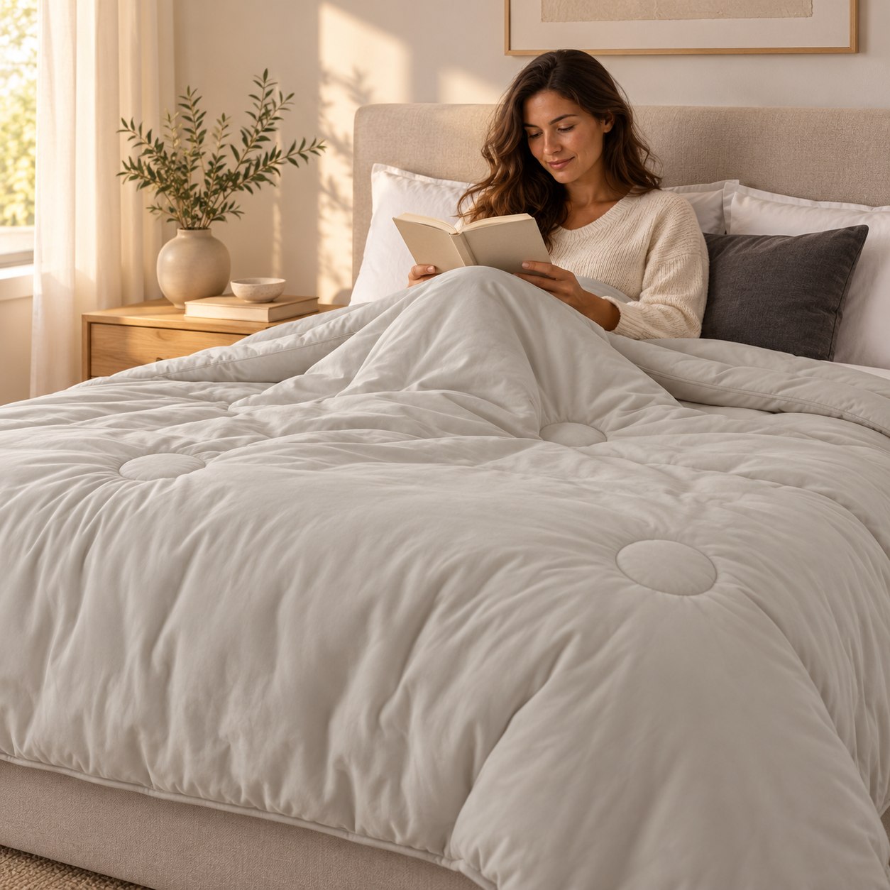 Edredom Queen Extra Macio Marshmallow 2,40 x 2,60 Cinza - Laço Bebê