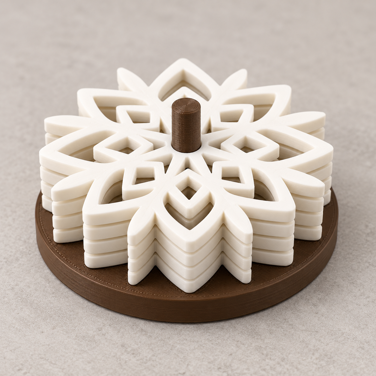 Porta-Copos Flocos de Neve com Suporte – 7 Peças