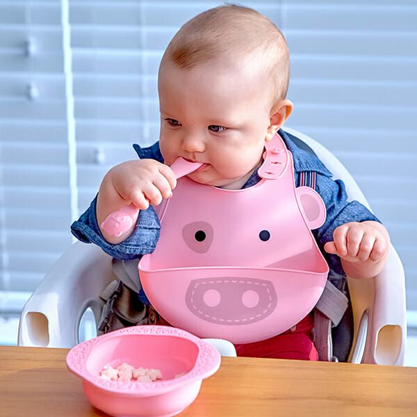 Kit Alimentação em Silicone Porquinha - Marcus & Marcus