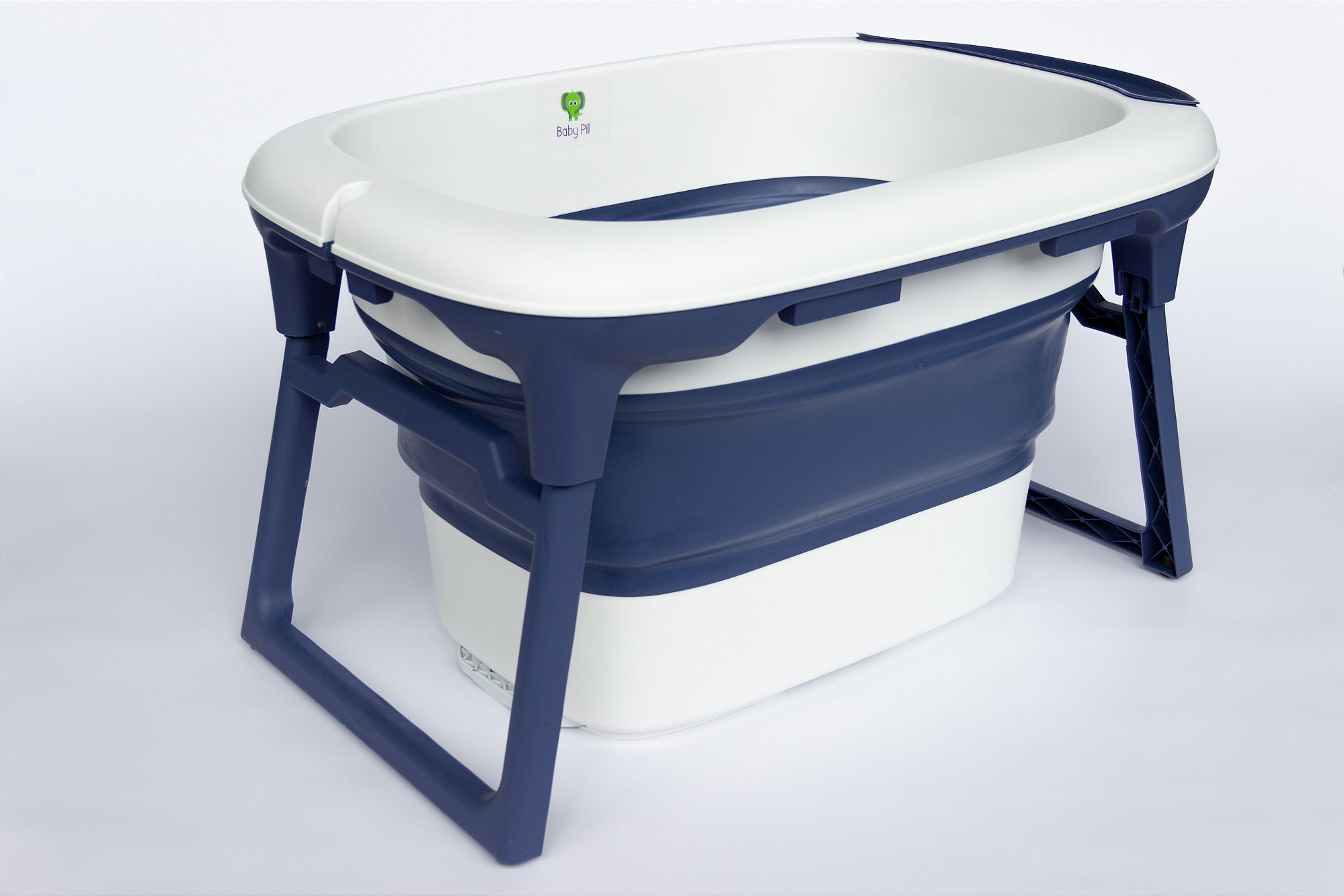 Banheira Dobrável Ofurô Luxo Azul Marinho (0 meses à 10 anos) - Baby Pil