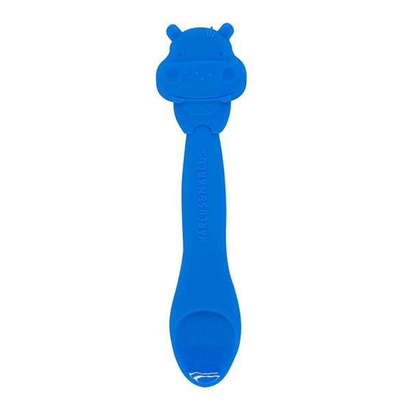 Colher de Silicone Infantil Hipopótamo - Marcus & Marcus