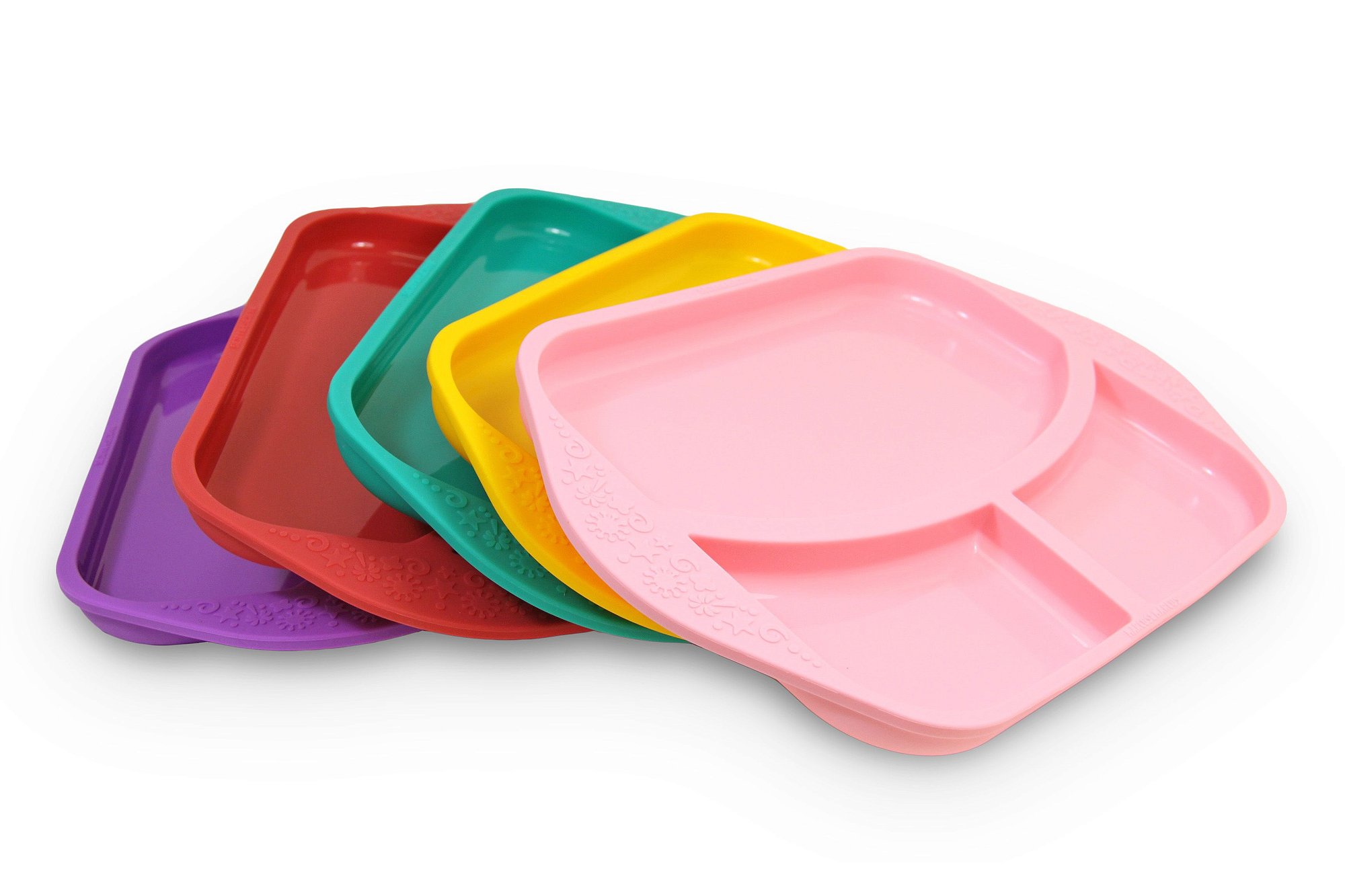 Prato de Silicone com Divisórias Porquinha - Marcus & Marcus