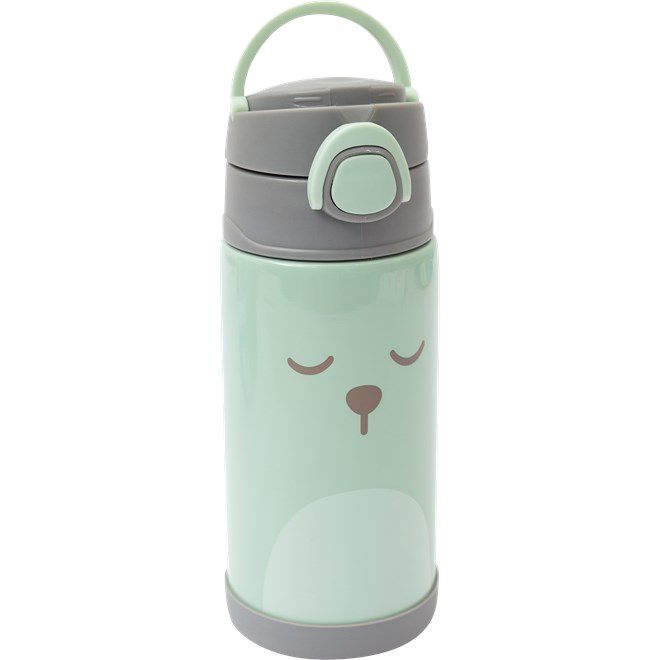 Garrafa Térmica Infantil Parede Dupla Gumy Verde - Buba