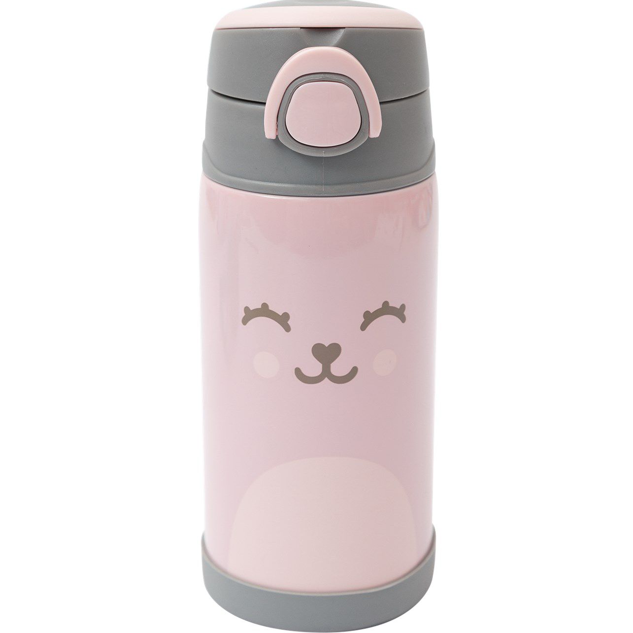 Garrafa Térmica Infantil Parede Dupla Gumy Rosa - Buba