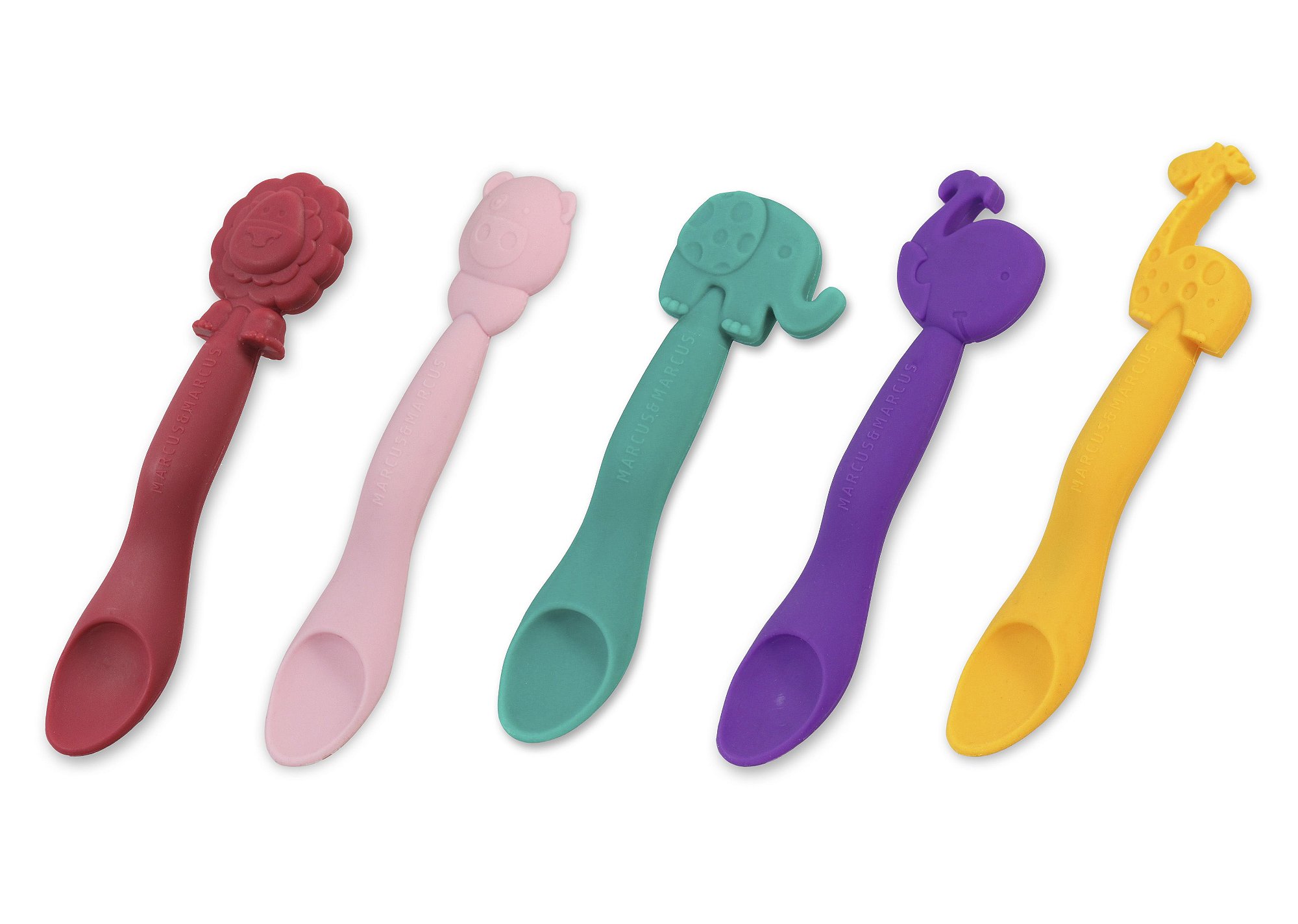 Colher de Silicone Infantil Porquinha - Marcus & Marcus