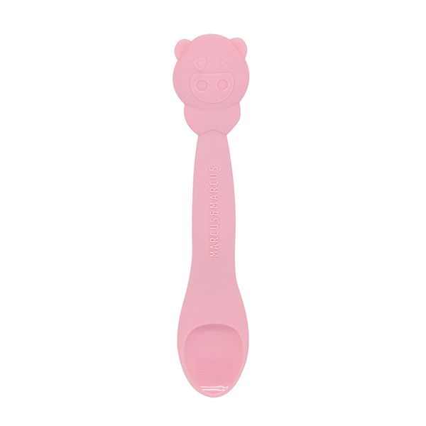 Colher de Silicone Infantil Porquinha - Marcus & Marcus