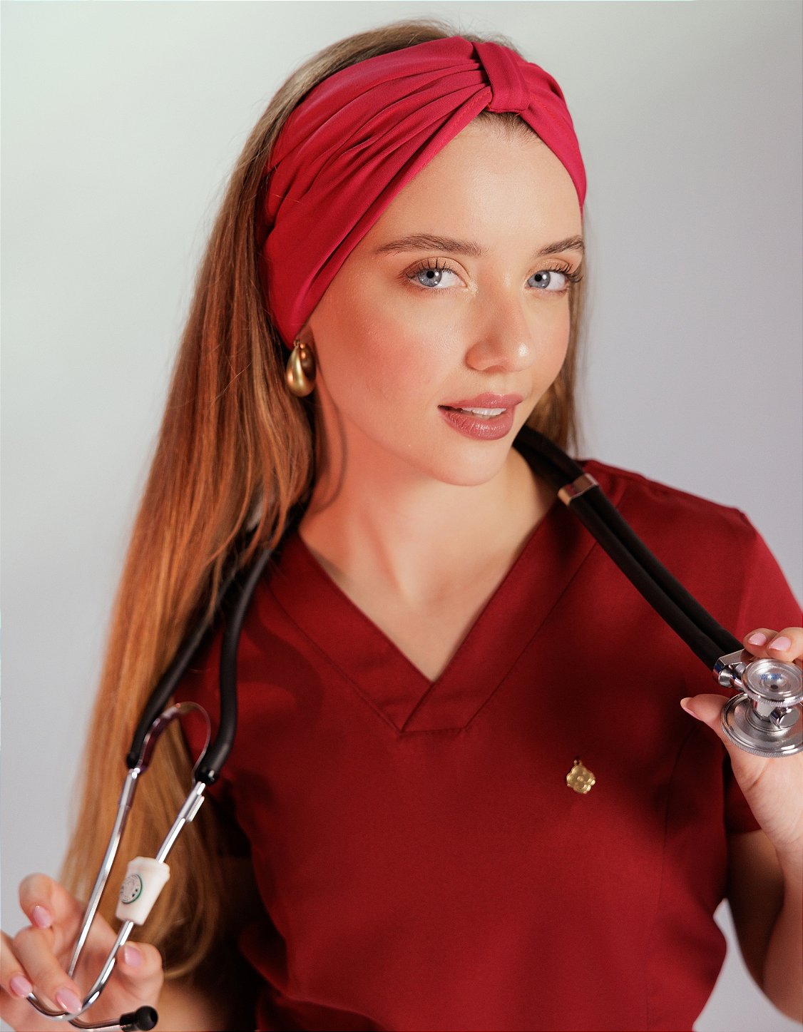 Scrub Feminino Gérbera Vinho — foto 8