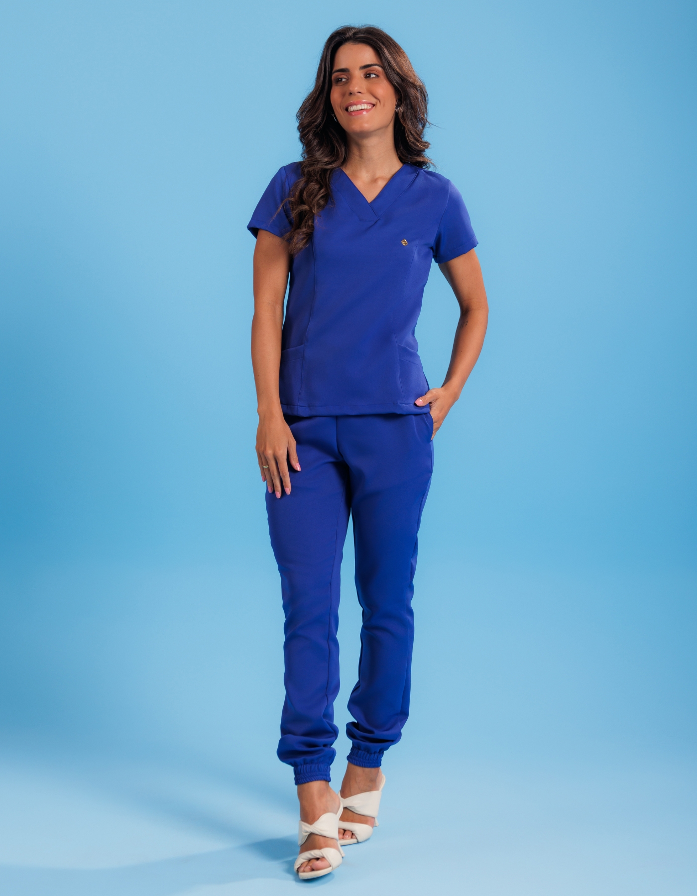 Scrub Feminino Gérbera Azul Royal — foto 6