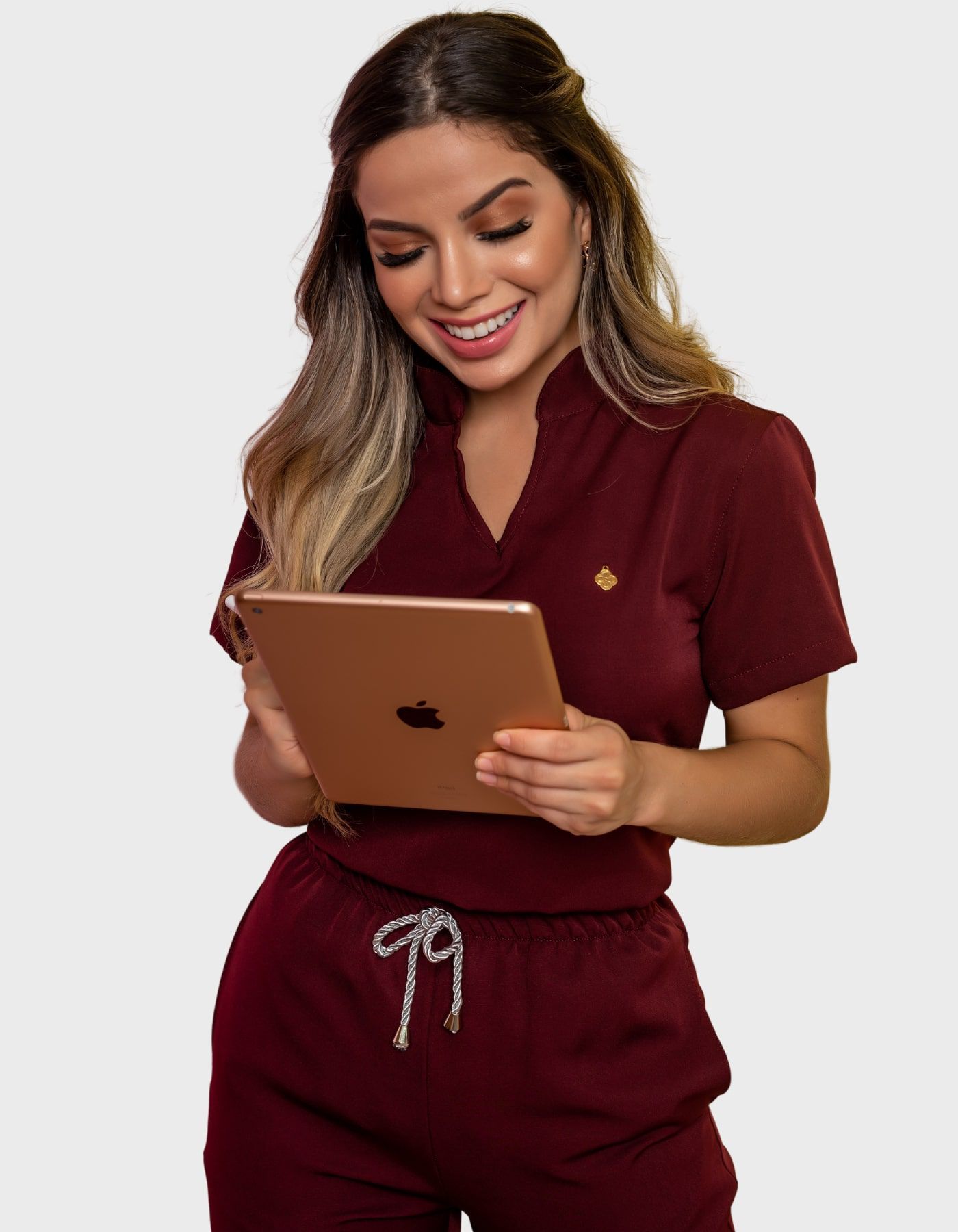 Scrub Feminino Lírio Vinho — foto 1