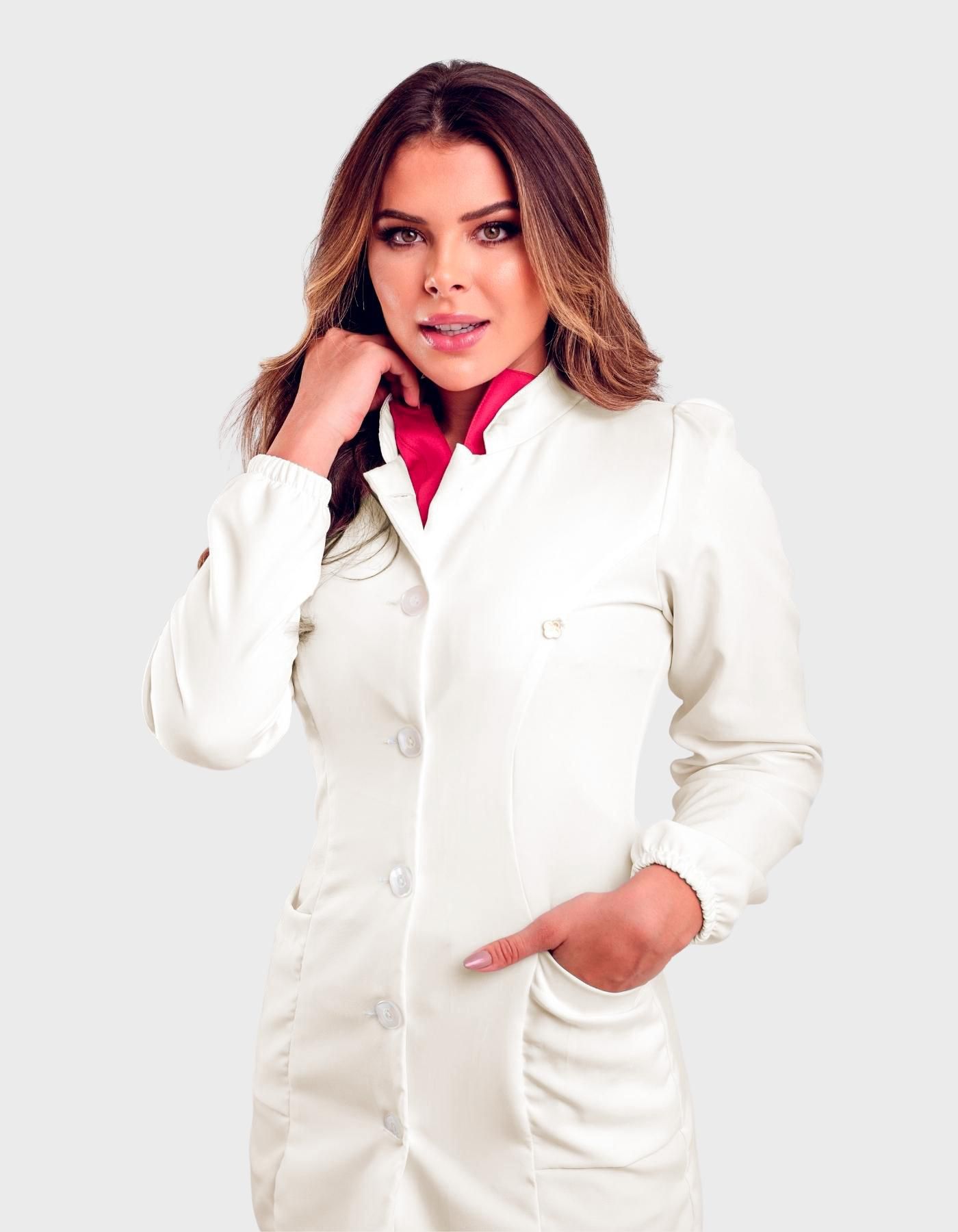 Jaleco Feminino Liza Branco Off White — foto 1