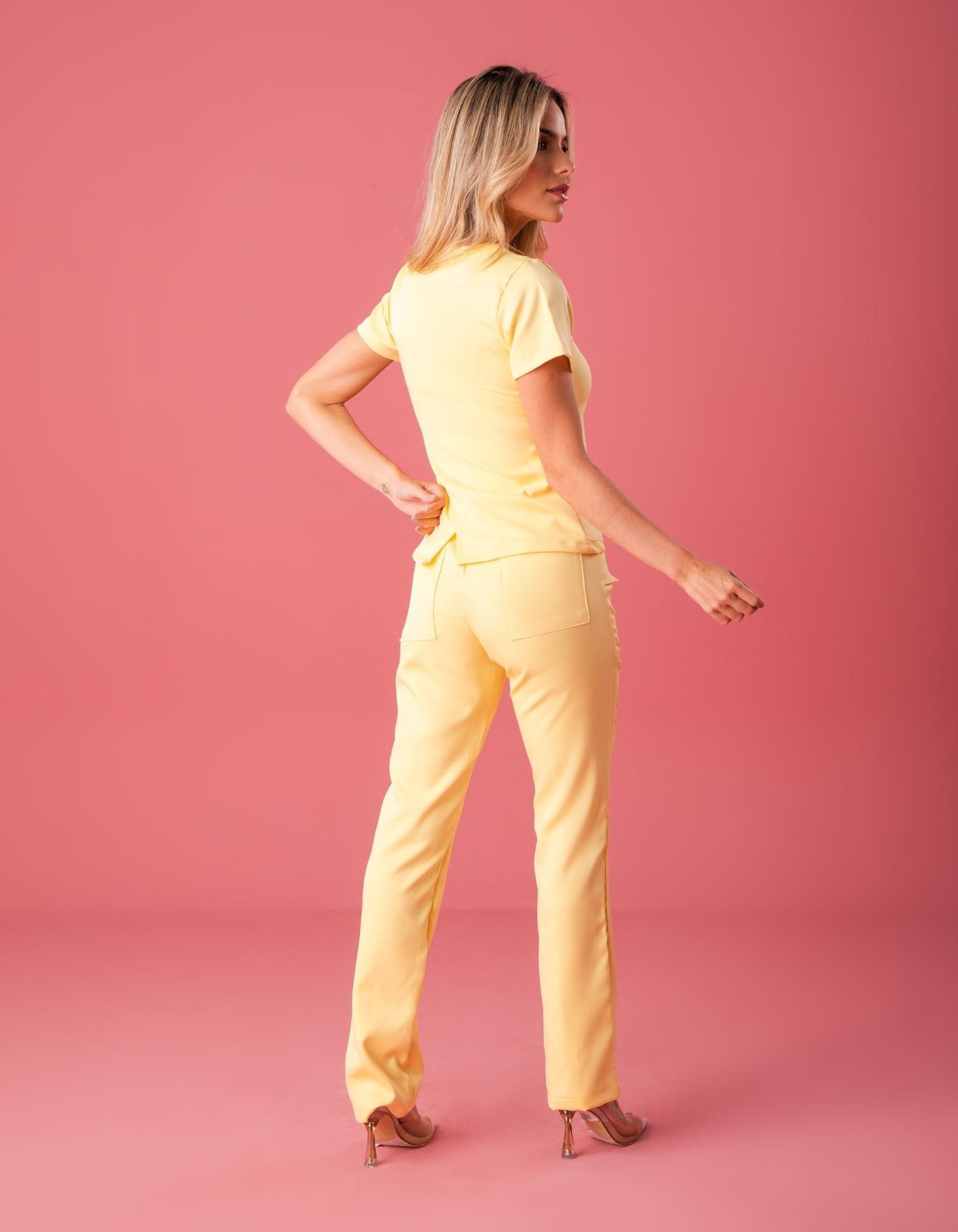 Scrub Feminino Sophia Amarelo — foto 5