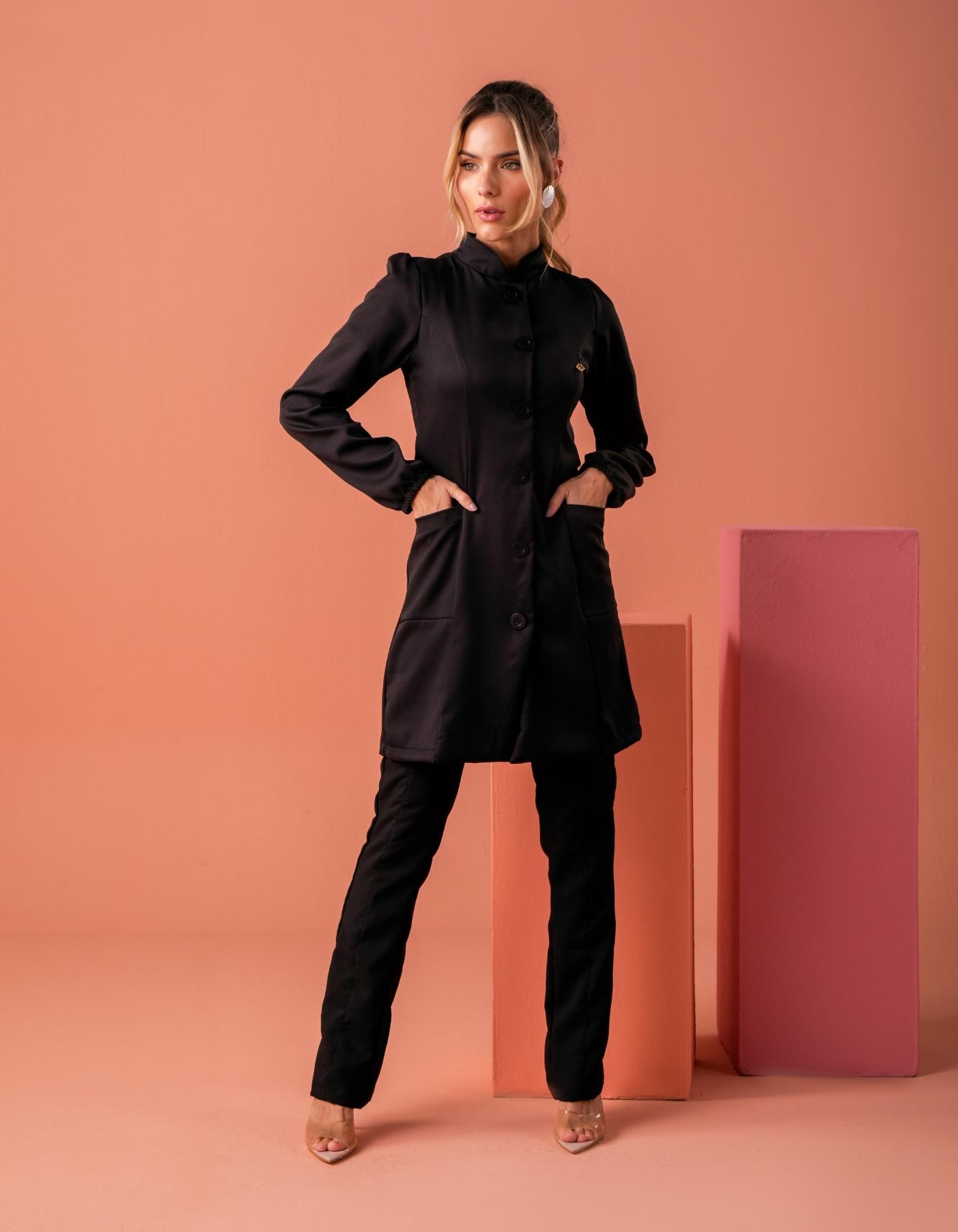 Jaleco Feminino Liza Preto — foto 4