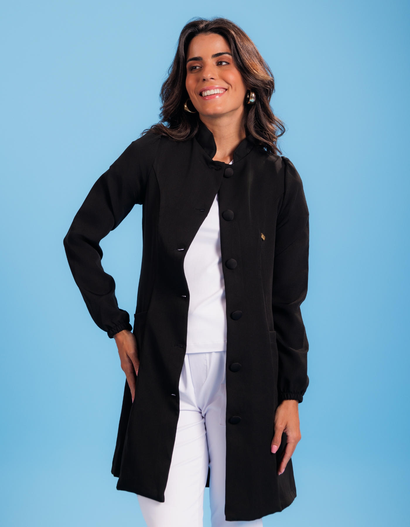 Jaleco Feminino Liza Preto — foto 8