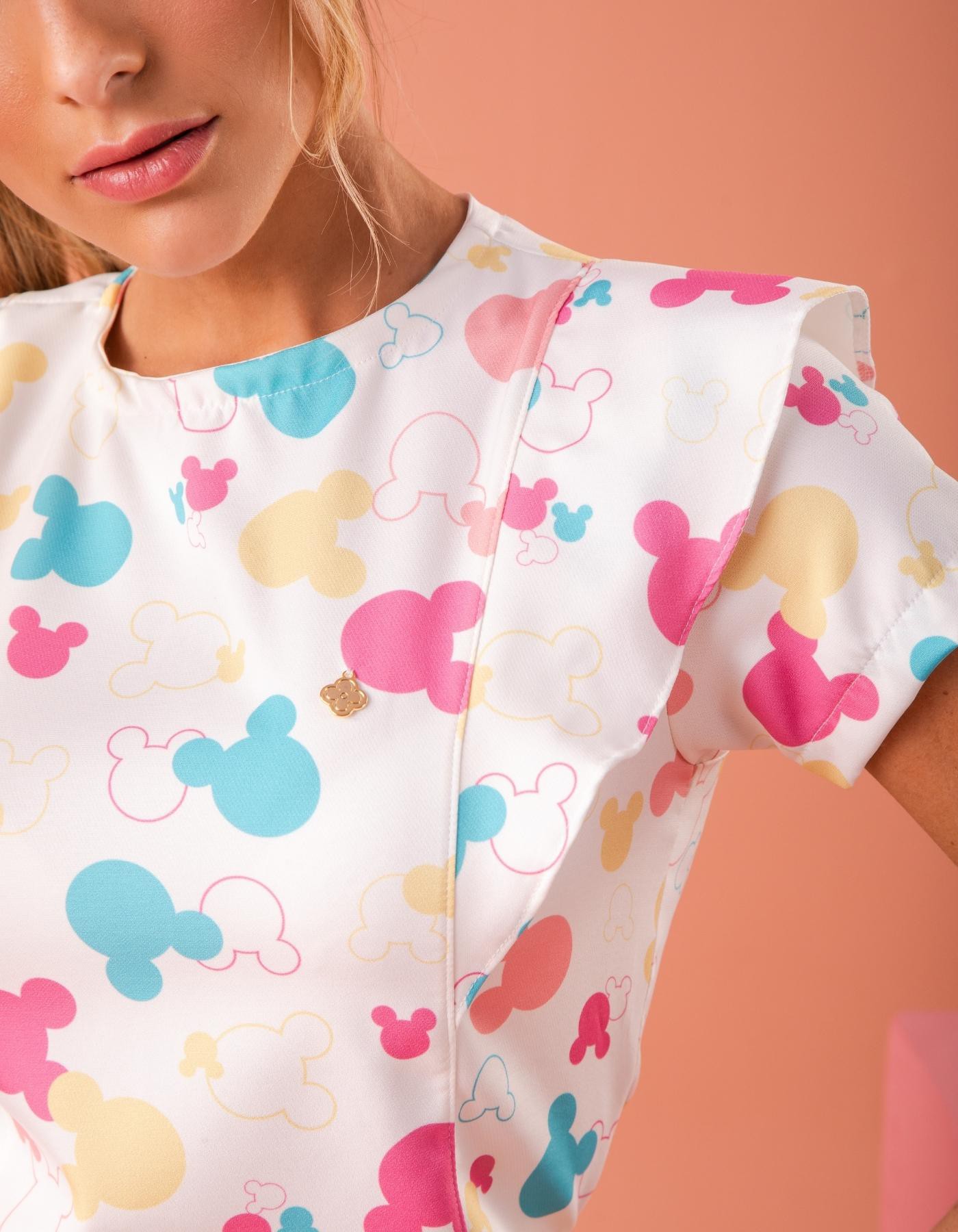 Scrub Feminino Laila New Mickey Turquesa — foto 2