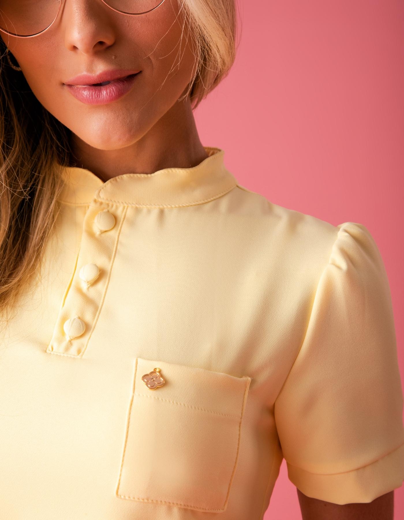 Scrub Feminino Emily Amarelo Banana — foto 7