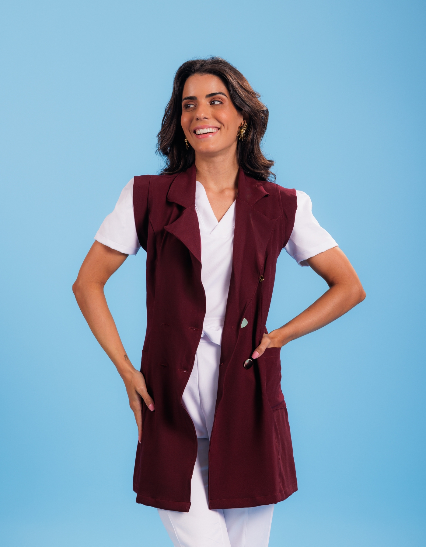 Colete Feminino Isla Vinho — foto 6