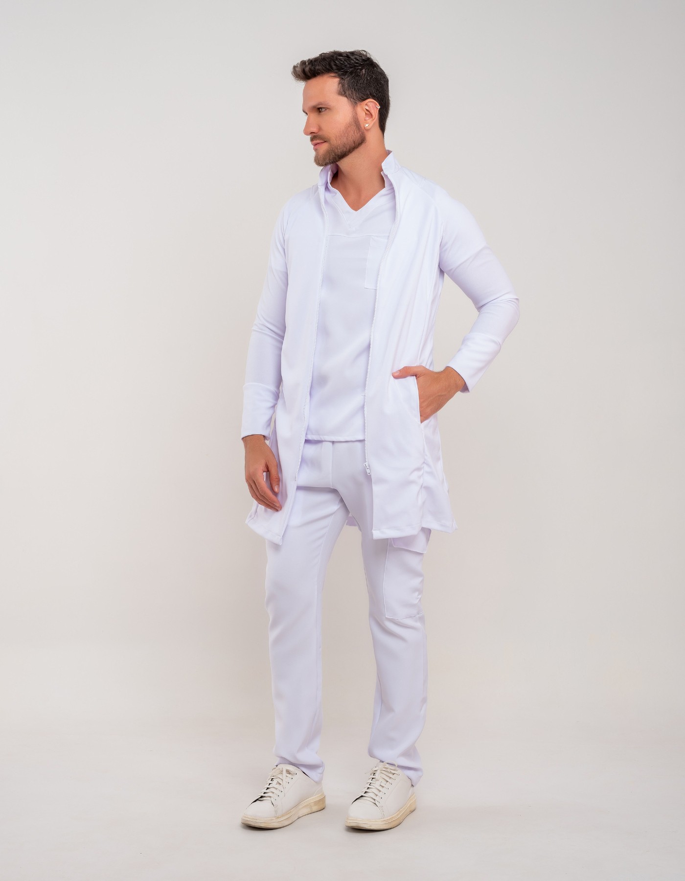 Jaleco Masculino Adam Branco — foto 4