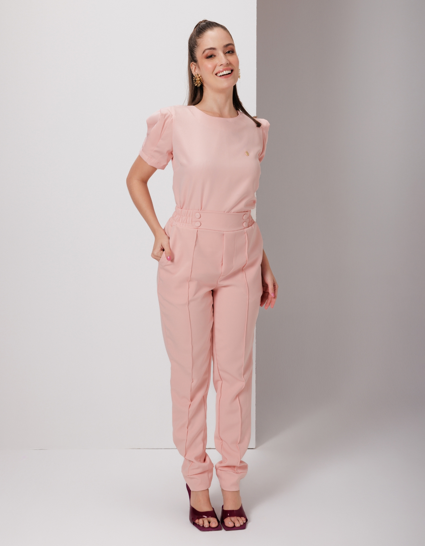 Scrub Feminino Selena Rosa Seco — foto 4