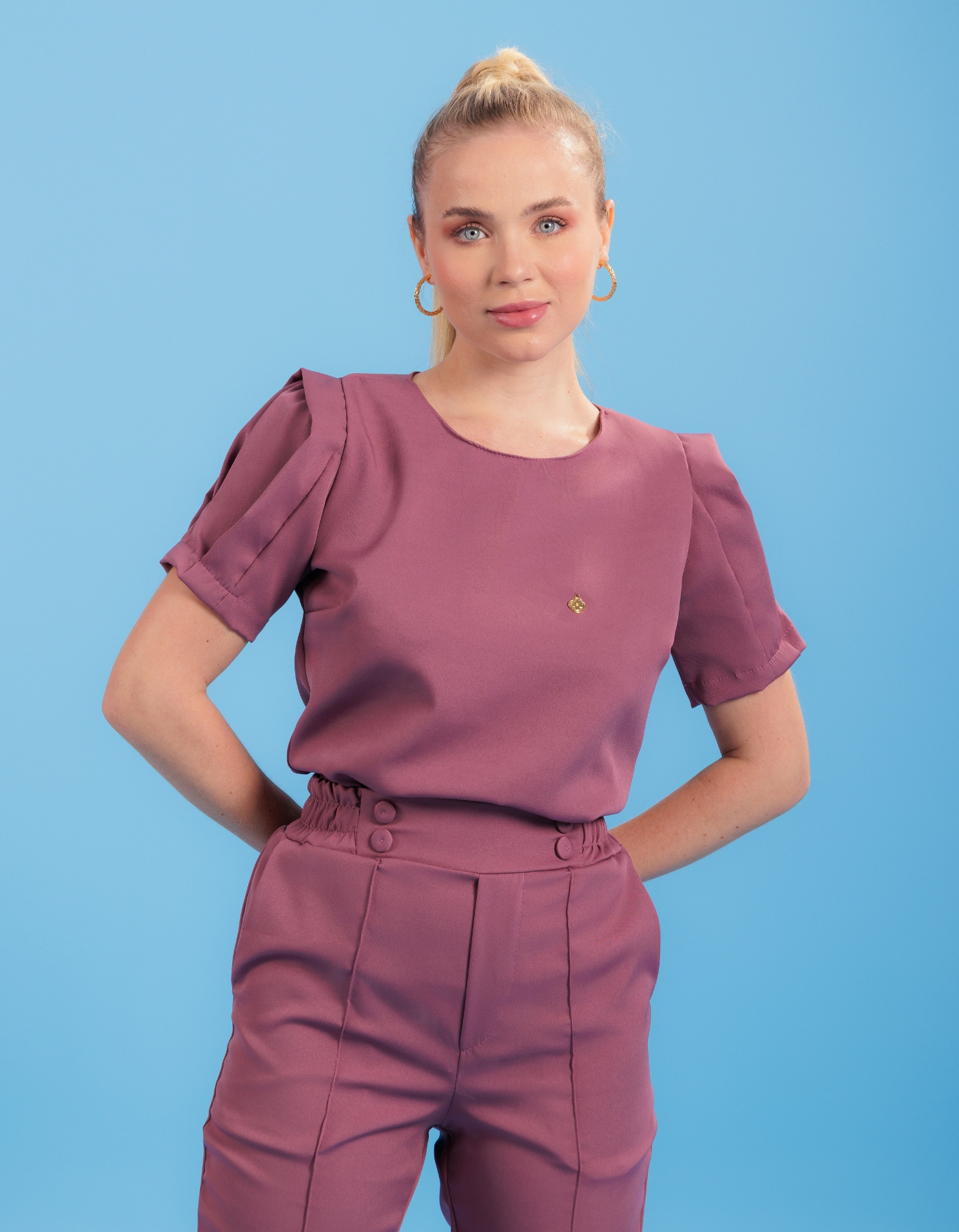 Scrub Feminino Selena Lilás Mulberry — foto 5
